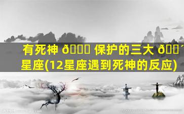 有死神 🐎 保护的三大 🐴 星座(12星座遇到死神的反应)
